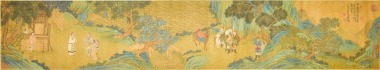 Attributed to Guo Min (1315&ndash;1374, Yuan Dynasty), Ink and Color on Silk, Hand Scroll, Signed and Sealed.