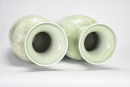 A Group Of Eight Celadon-Glazed Porcelain Vases And Famille-Rose Porcelain Plaques - 6