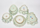 A Group of Five Famille-Rose Dishes on Pale Celadon-Green Ground - 2
