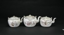 A Group of Three Famille-Rose Teapots with Figures, Tongzhi Mark - 2