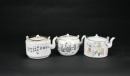 A Group of Three Famille-Rose Teapots with Figural Decoration - 3