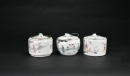 A Group of Three Famille-Rose Teapots with Figural Decoration - 4