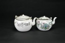 A Pair of Famille-Rose Teapots with Figural and Floral Decoration - 4