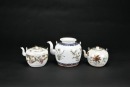 Three Famille-Rose Porcelain Teapots, Late Qing/Republic