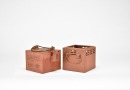 Dai Yuping. A Square Red Pottery Teapot and Warming Stand, &lsquo;Tiehuaxuan Zhi&rsquo; Mark, Year 1925 - 8