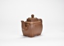 A Yixing Stoneware Square Teapot, Signed Youquan - 2