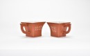 A Pair of Chinese Yixing-Style Square Tea Cups, Chen Dinghe Mark - 2