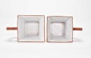 A Pair of Chinese Yixing-Style Square Tea Cups, Chen Dinghe Mark - 9