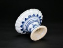 A Blue and White Lobed Stem Dish (Late Qing) - 6