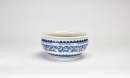 A Blue and White Basin With Kui Dragon Decoration Late Qing Republic