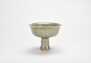 A Longquan Celadon-Glazed Stem Bowl With Lotus Decoration