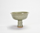 A Longquan Celadon-Glazed Stem Bowl With Lotus Decoration - 3