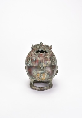 A Chinese Bronze Mythical Beast-Form Censer, Qing Dynasty