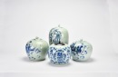 19th Century - A Group of Four Blue and White Porcelain Jars, Comprising a &lsquo;Hundred Antiques&rsquo; Jar and a Double Happiness Covered Jar - 3
