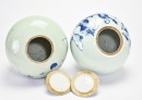 19th Century - A Group of Four Blue and White Porcelain Jars, Comprising a &lsquo;Hundred Antiques&rsquo; Jar and a Double Happiness Covered Jar - 7