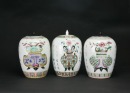 Three Famille Rose Porcelain Covered Jars (Late Qing Dynasty to Republic) - 3