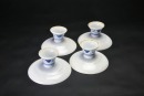 A Group of Nine Blue and White Stem Dishes and Plates Three Pieces with Kangxi Marks Qing Dynasty and Later - 7