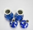 A Three Pairs of Blue-Ground &lsquo;Prunus&rsquo; Vases, 20th Century - 9