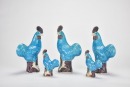 A Group of Twelve Polychrome-Glazed Bird Figures 20th Century - 5