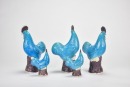 A Group of Twelve Polychrome-Glazed Bird Figures 20th Century - 6