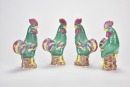 A Group of Twelve Polychrome-Glazed Bird Figures 20th Century - 8