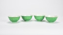 A Group of Twelve Famille-Rose Teacups with One Dish on Pale Green Ground - 4