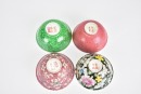 A Group of Twelve Famille-Rose Teacups with One Dish on Pale Green Ground - 7