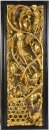 A Pair of Mid 20th-century Carved Wood Wall Relief Panels with a Gilt-painted Finish - 2