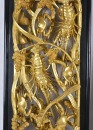 A Pair of Mid 20th-century Carved Wood Wall Relief Panels with a Gilt-painted Finish - 4
