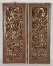 A Pair of Mid 20th-century Carved Wood Wall Relief Panels with a Gilt-painted Finish - 8