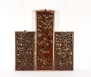 A Set of Three Mid 20th-century Carved Wood Openwork Wall Panels with Gilt-painted Finish - 2