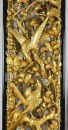 A Set of Three Mid 20th-century Carved Wood Openwork Wall Panels with Gilt-painted Finish - 3