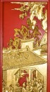 A Set of Four Gilt Relief Figural Courtyard Panels, Mid to Late 20th Century - 2