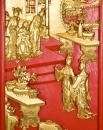 A Set of Four Gilt Relief Figural Courtyard Panels, Mid to Late 20th Century - 7