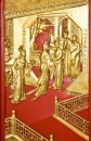 A Set of Four Gilt Relief Figural Courtyard Panels, Mid to Late 20th Century - 8
