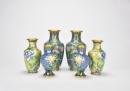 Three Pairs of Cloisonn&eacute; Enamel Vases
