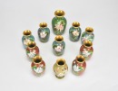 A Group Of Twenty-Two Cloisonn&eacute; Enamel Vases And Covered Jars - 8