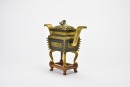 Qing Dynasty A Gilt-Bronze Rectangular Covered Censer - 3