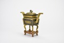 Qing Dynasty A Gilt-Bronze Rectangular Covered Censer - 6