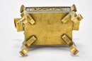 Qing Dynasty A Gilt-Bronze Rectangular Covered Censer - 11