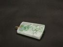 One Carved Jadeite Pendant With &lsquo;Fu Shou&rsquo; Motif And 14K Gold Mount - 10