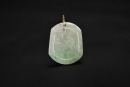 One Carved Semi-Translucent Jadeite &lsquo;Qilin&rsquo; Pendant With 14K Gold Mount - 2