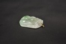 One Carved Semi-Translucent Jadeite &lsquo;Qilin&rsquo; Pendant With 14K Gold Mount - 3