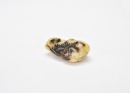 A Black and White Jade Carving of a Boy Holding a Lotus, Late Qing Dynasty / Republican Period - 4
