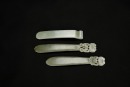 Three Celadon Jade Hairpins Qing Dynasty or Later