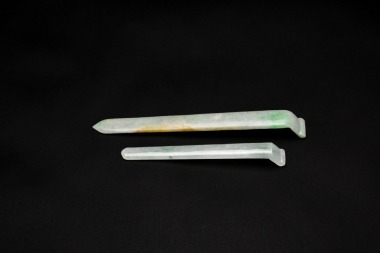Two Jadeite Hairpins Qing Dynasty/Republic