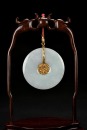 A Jadeite and 14K Gold Dragon and Phoenix Pendant - 6