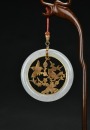A Jadeite and 14K Gold Gem-Set Pendant - 4