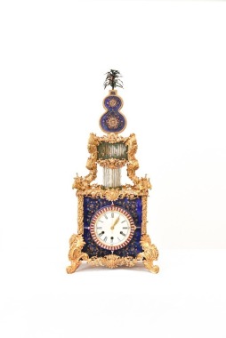 A Gilt-Bronze and Enamel Musical Automaton Clock, Qianlong Period
