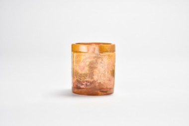 A Carved Jade Cong with Taotie Motifs, Western Zhou Dynasty
